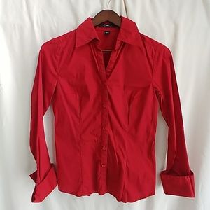 H&M Red button down shirt.